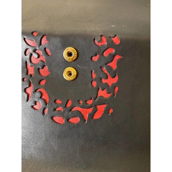 Rolfs Trifold Red/black  Leather Wallet - Picture 4 of 10